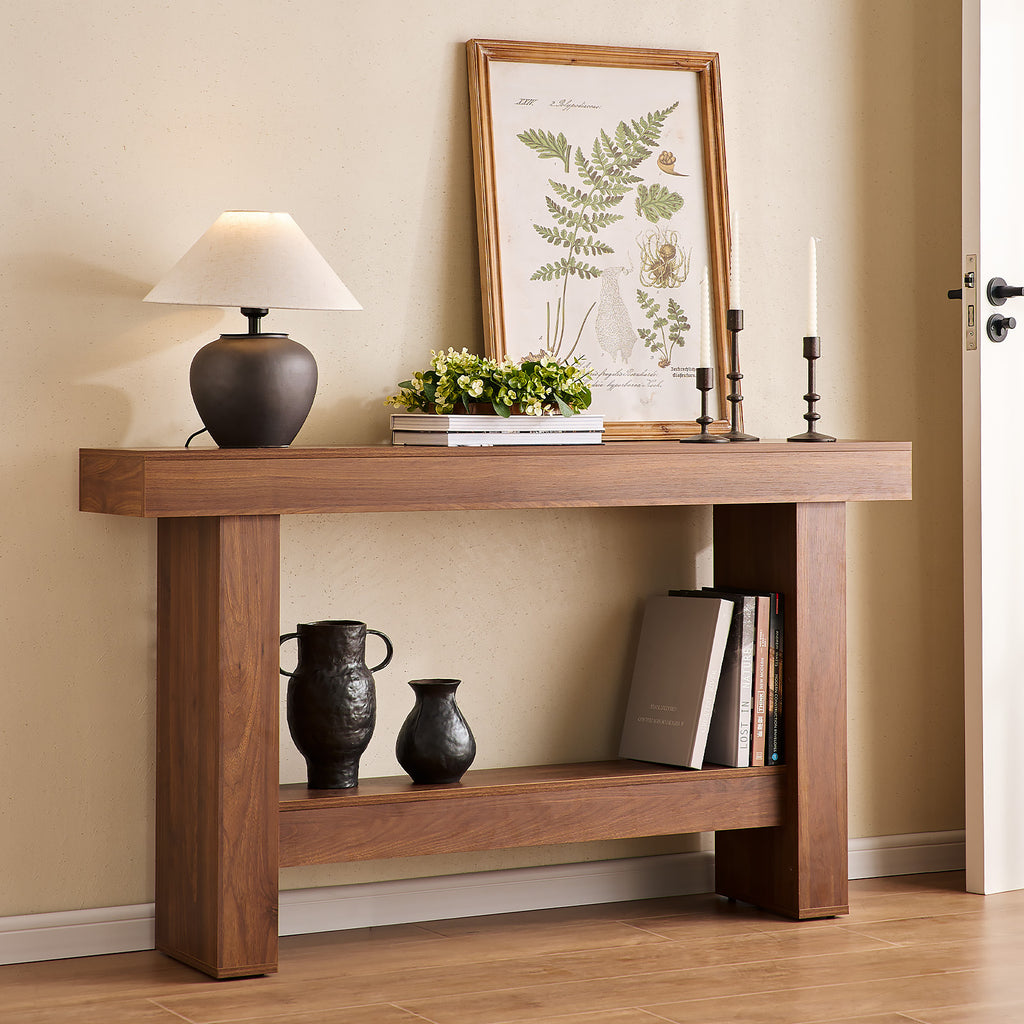 55" Wood Console Table for Hallway