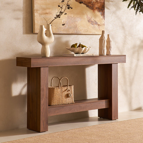 55" Wood Console Table for Hallway