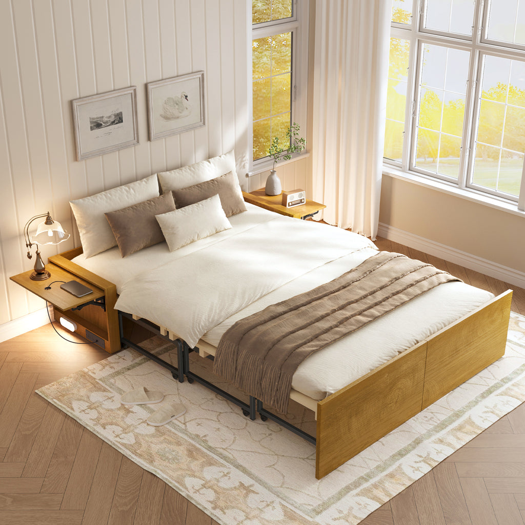 3-in-1 Full Murphy Bed with Mattress