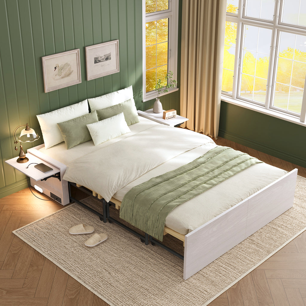3-in-1 Full Murphy Bed with Mattress