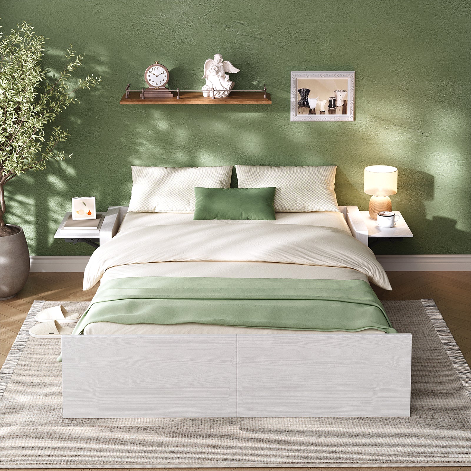3-in-1 Full Murphy Bed with Mattress