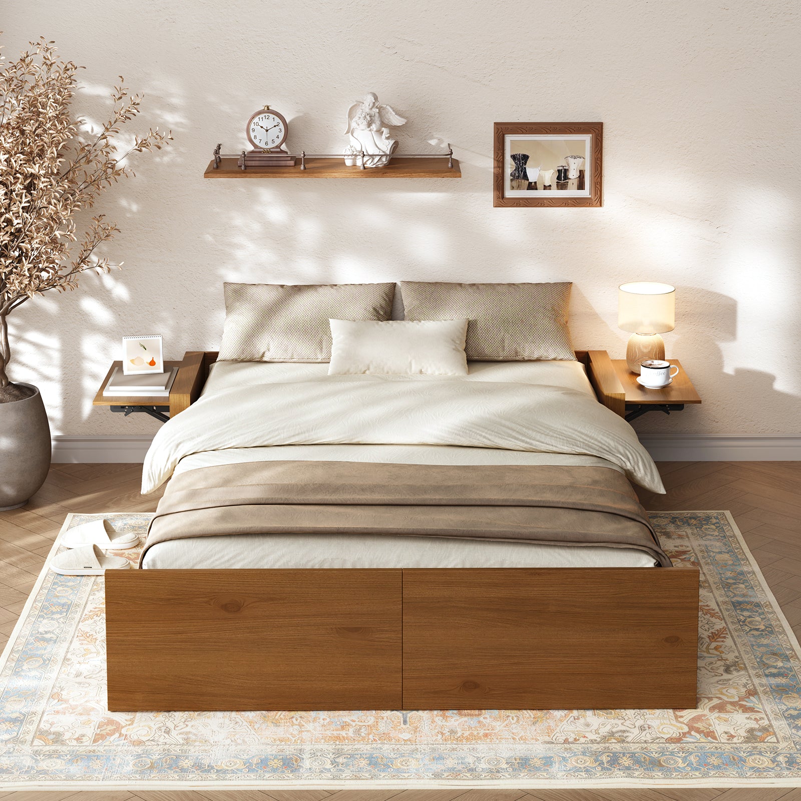 3-in-1 Full Murphy Bed with Mattress
